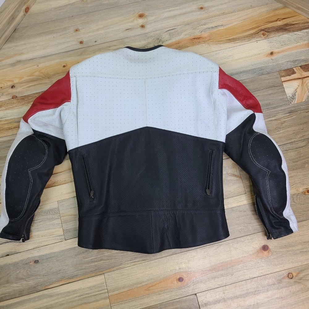 Z Custom Leather Motorcycle Racing Jacket - Picture 3 of 16